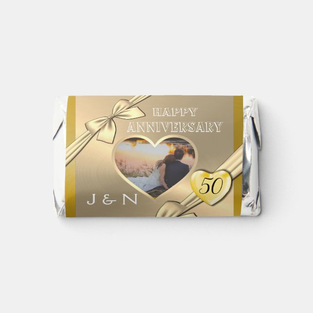 Personalized 50th Anniversary Chocolate Favors (Front)