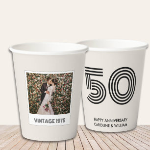 Personalized 50th Anniversary Decor Party Cups