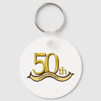 Personalized 50th Anniversary Gift Keychain