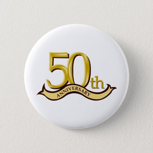 Personalized 50th Anniversary Gift Pinback Button