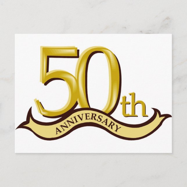 Personalized 50th Anniversary Gift Postcard (Front)