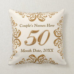Personalized 50th Anniversary Gifts, Pillow