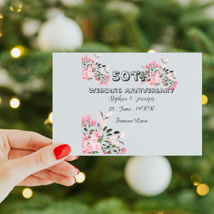 Personalized 50th Anniversary golden Wedding card