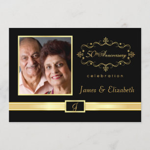 Personalized 50th Anniversary Photo Invitations