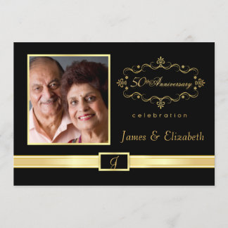 Personalized 50th Anniversary Photo Invitations