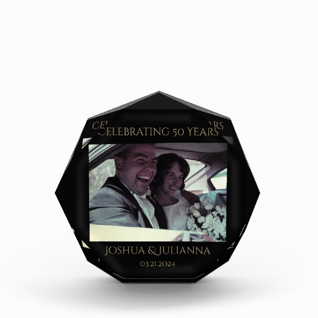 Personalized 50th Anniversary Photo Keepsake  (Front)