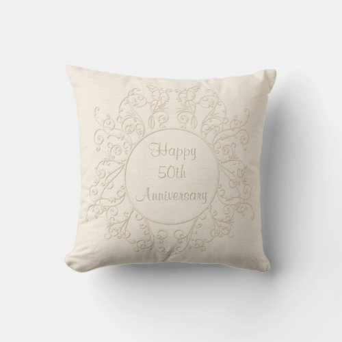 Personalized 50th Anniversary Pillow Couples NAMES