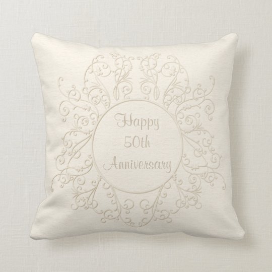 Personalized 50th Anniversary Pillow Couples Names Zazzle Com