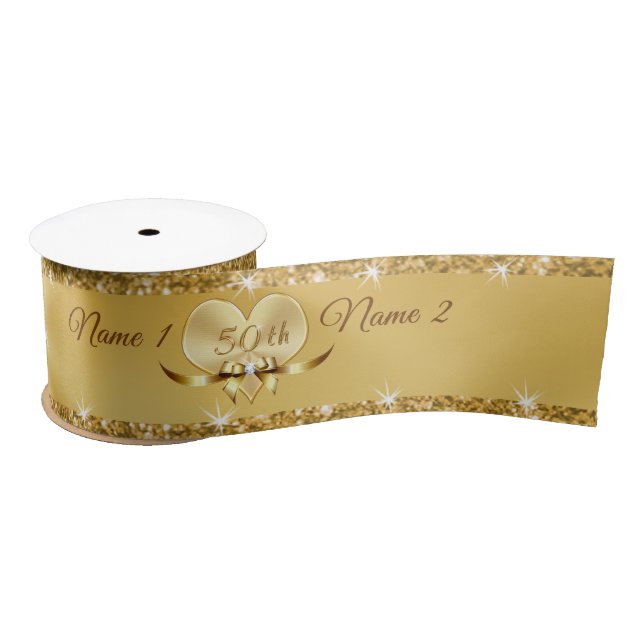 Personalized 50th Anniversary Ribbon or Any Year (Spool)