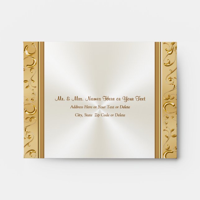 Personalized 50th Anniversary RSVP Card Envelopes (Front)