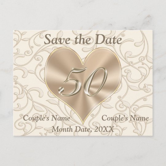 personalized 50th anniversary save the date cards zazzle com