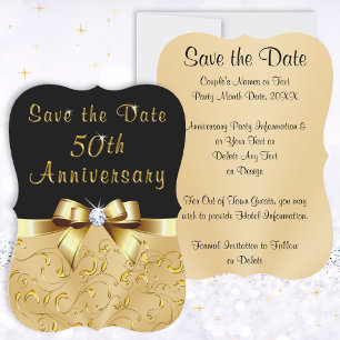 Personalized, 50th Anniversary Save the Date Cards