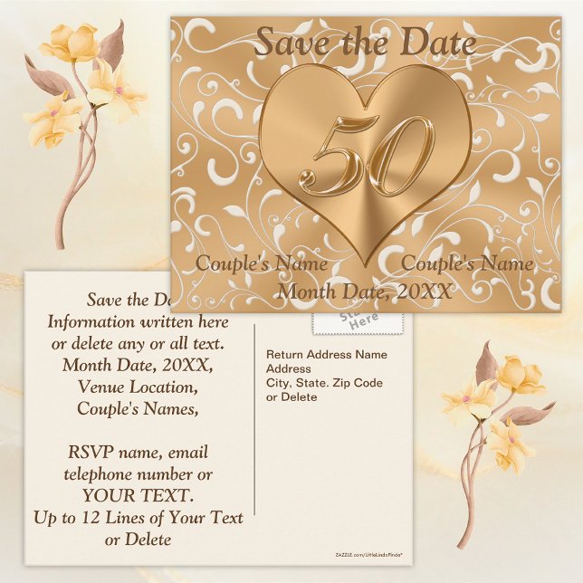Personalized 50th Anniversary Save the Date Cards (Creator Uploaded)