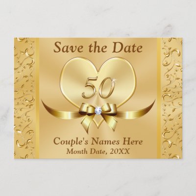 personalized 50th anniversary save the date cards zazzle com