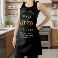 Personalized 50th Birthday 1976 Black & Gold