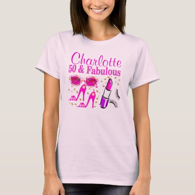 PERSONALIZED 50TH BIRTHDAY DAZZLING DIVA T SHIRT (Front)