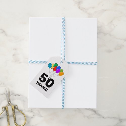 Personalized 50th Birthday favor gift tags