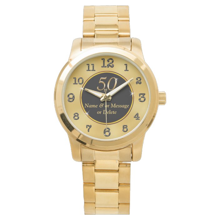 Personalized 50th Birthday Gift Ideas Women Or Men Wrist Watch