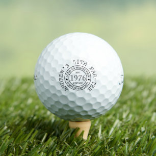 Personalized 50th Birthday Golf Balls