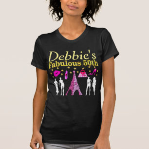 PERSONALIZED 50TH BIRTHDAY PARIS DIVA T SHIRT