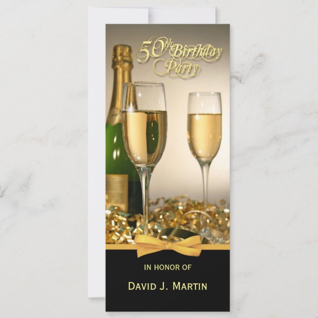 Personalized 50th Birthday Party Invitations (Front)