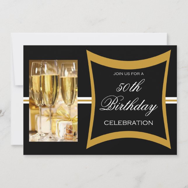 Personalized 50th Birthday Party Invitations (Front)
