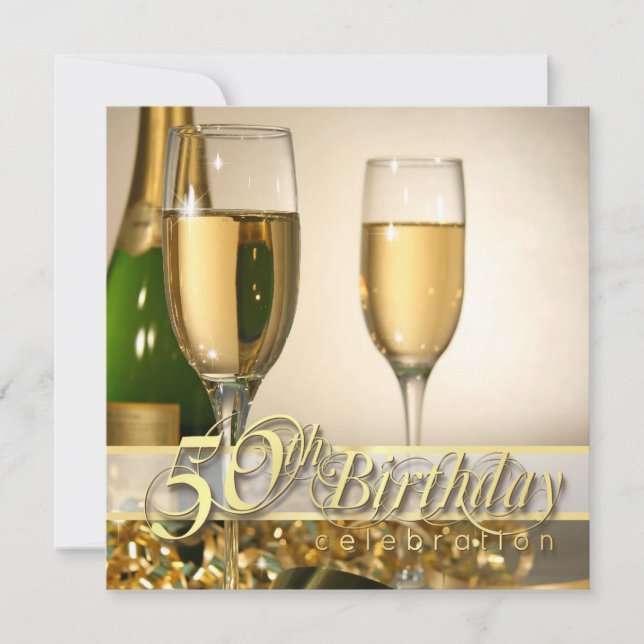 Personalized 50th Birthday Party Invitations (Front)