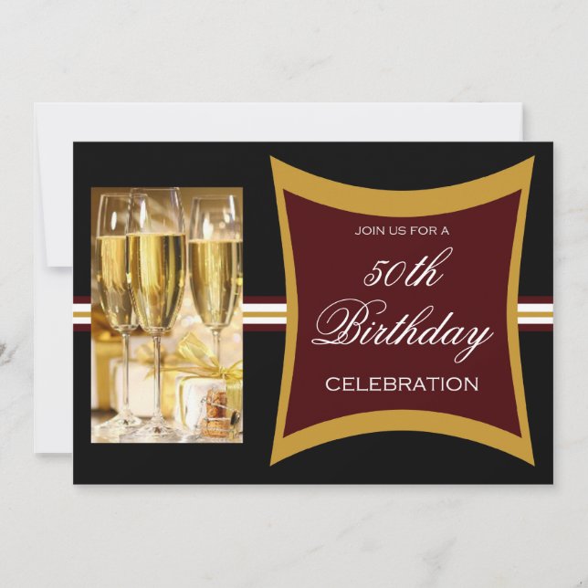 Personalized 50th Birthday Party Invitations (Front)
