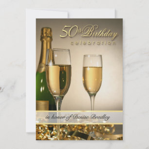 Personalized 50th Birthday Party Invitations
