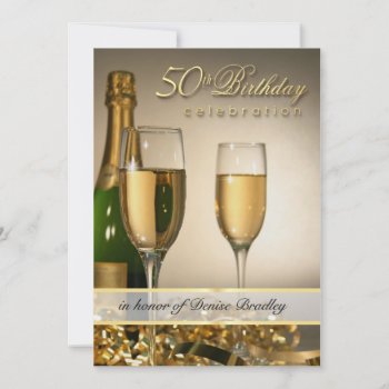 Personalized 50th Birthday Party Invitations by SquirrelHugger at Zazzle