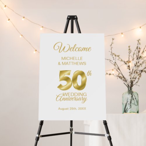 Personalized 50th Golden Wedding Anniversary Foam Board