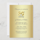 Personalized 50th Golden Wedding Anniversary Invitation (Back)
