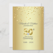 Personalized 50th Golden Wedding Anniversary Invitation (Front)