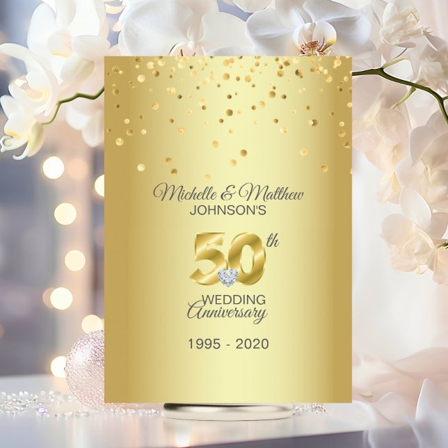 Personalized 50th Golden Wedding Anniversary Invitation