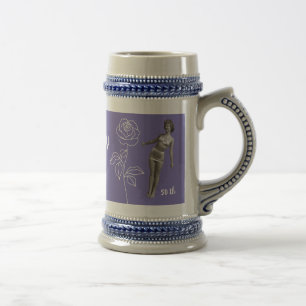 Personalized 50th lady Happy birthday mom Beer Stein