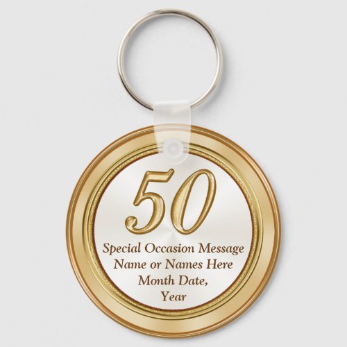 Personalized 50th Reunion Gifts Keychains