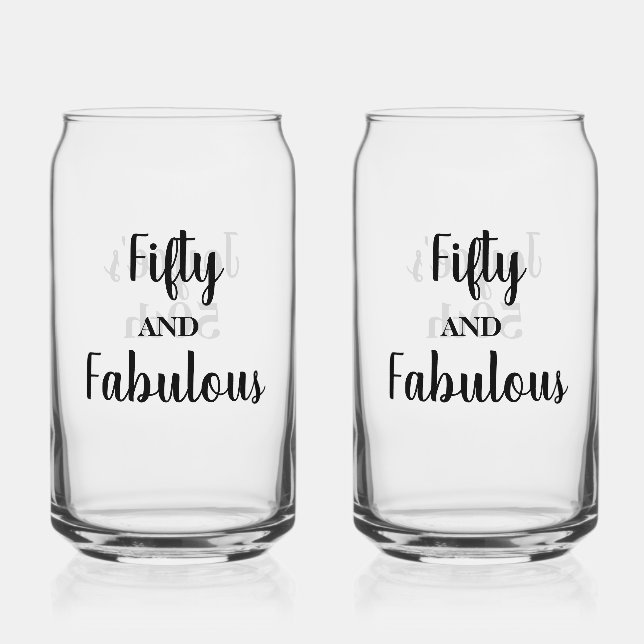 Personalized 50th Soda Glass (Front)