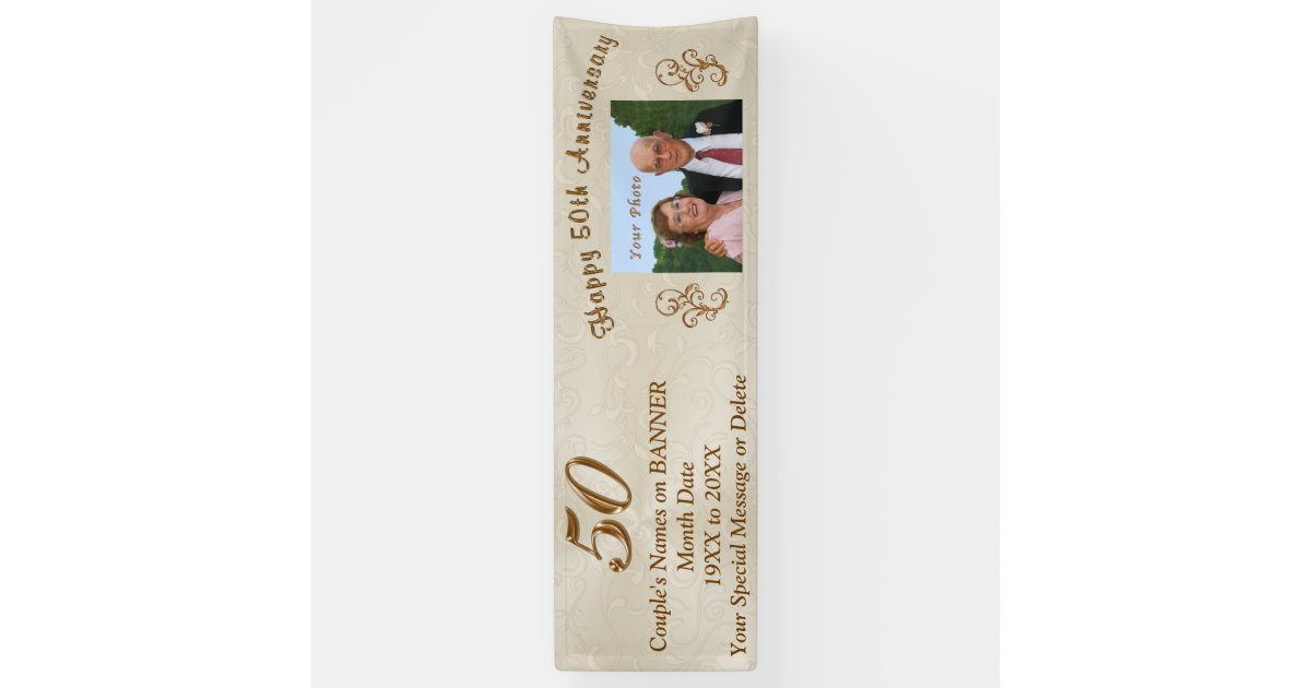 Personalized 50th Wedding Anniversary Banners | Zazzle