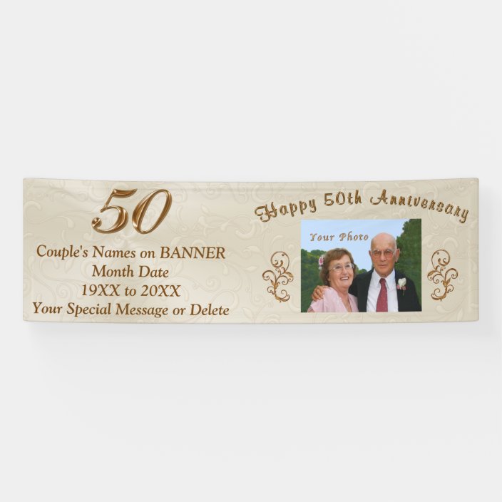 Personalized 50th Wedding Anniversary Banners | Zazzle