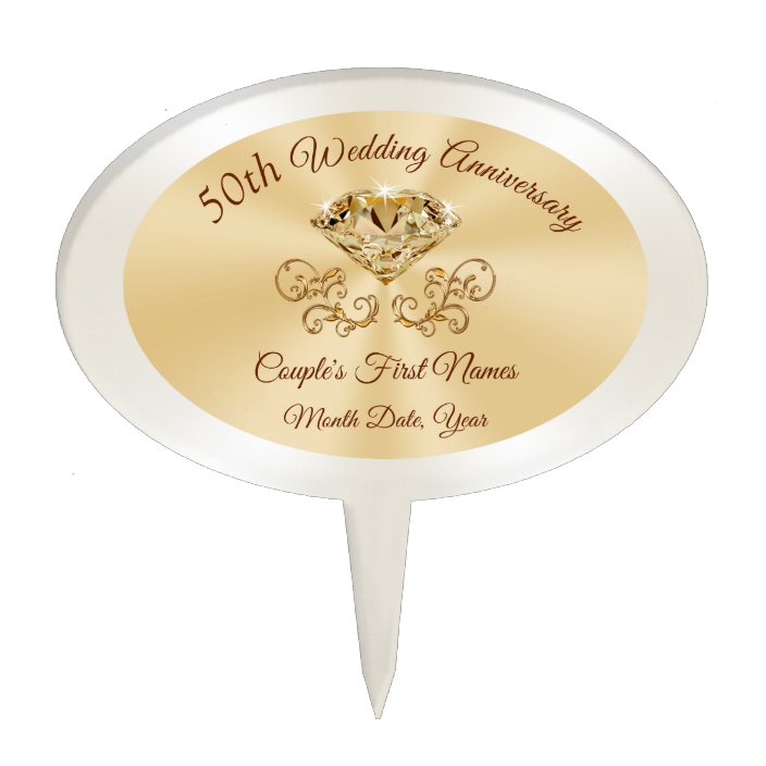 Personalized 50th Wedding Anniversary Cake Toppers Zazzle