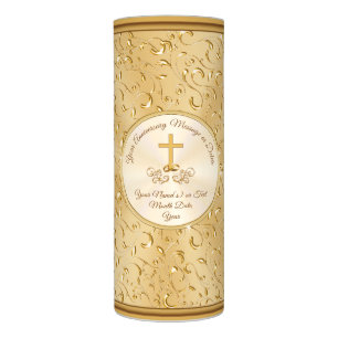 Personalized 50th Wedding Anniversary Candles LED