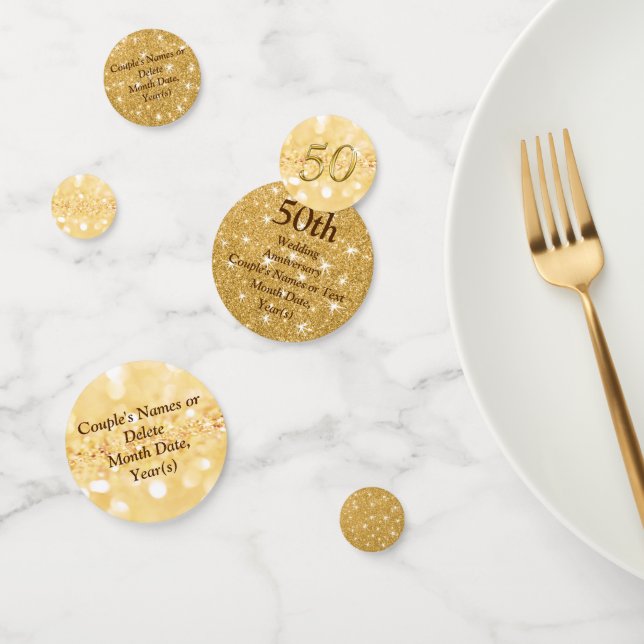 Personalized 50th Wedding Anniversary Confetti (Group)
