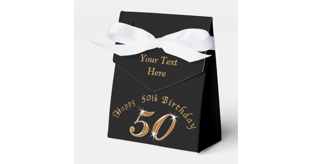 Personalized 50th Wedding Anniversary Favor Boxes