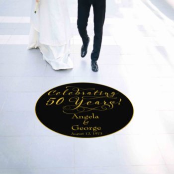 Personalized 50th Wedding Anniversary Floor Decals by wasootch at Zazzle