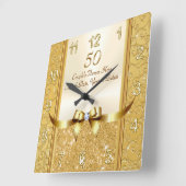 Personalized 50th Wedding Anniversary Gifts, Clock (Angle)