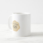 Personalized 50th Wedding Anniversary Gold Coffee Mug (Front Left)
