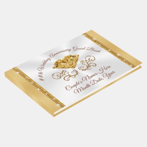 Personalized 50th Wedding Anniversary Guest Book