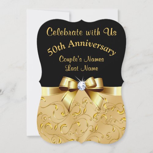 Personalized 50th Wedding Anniversary Invitations