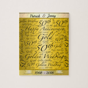 Personalized 50th Wedding Anniversary  Jigsaw Puzzle