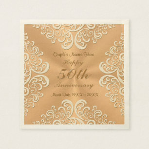 Personalized 50th Wedding Anniversary Napkins